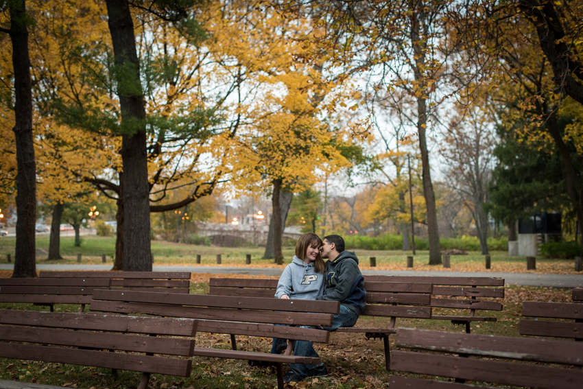 Downtown South Bend Fall Engagement Session