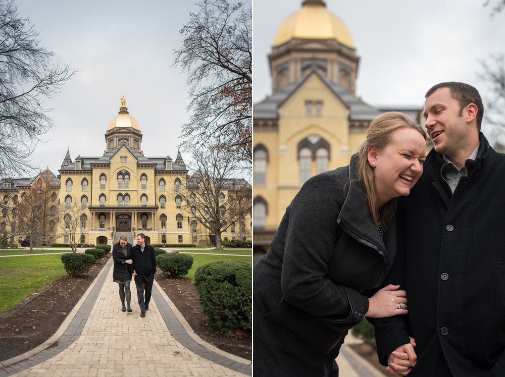 University of Notre Dame Winter Engagement Session