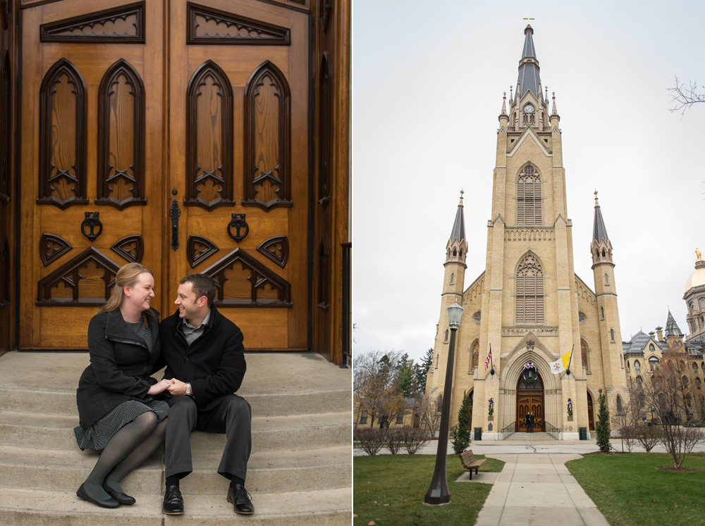 University of Notre Dame Winter Engagement Session