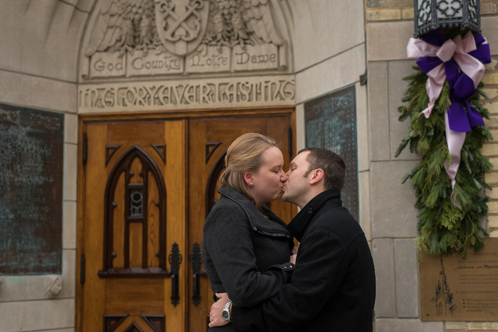 University of Notre Dame Winter Engagement Session