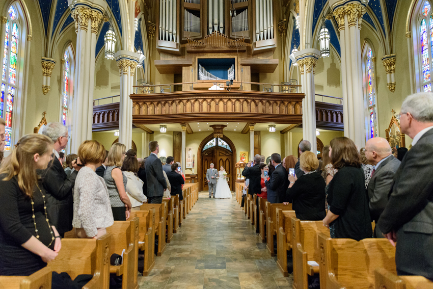 University of Notre Dame Basilica of the Sacred Heart Winter Wed