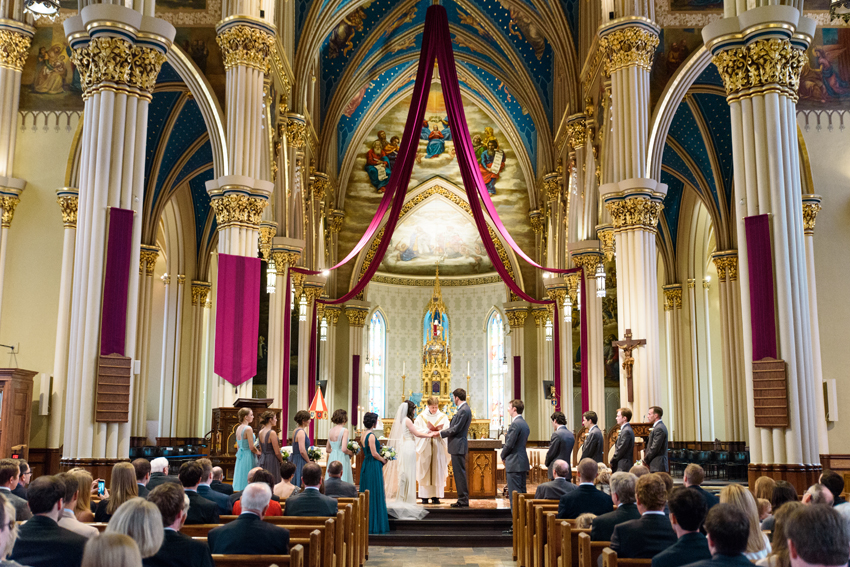 Basilica of the Sacred Heart Notre Dame Morris Inn Wedding