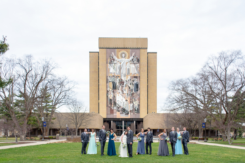 Basilica of the Sacred Heart Notre Dame Morris Inn Wedding