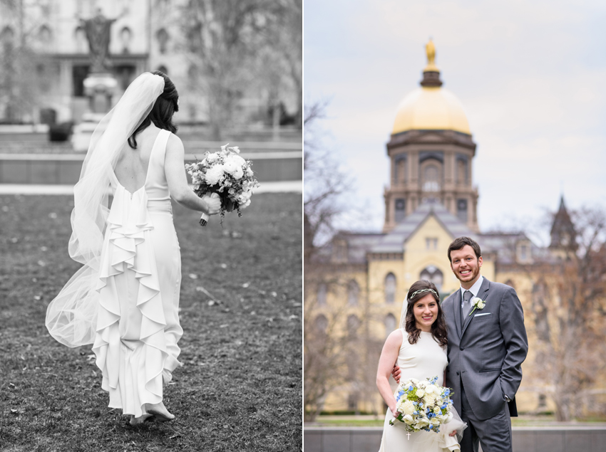 Basilica of the Sacred Heart Notre Dame Morris Inn Wedding