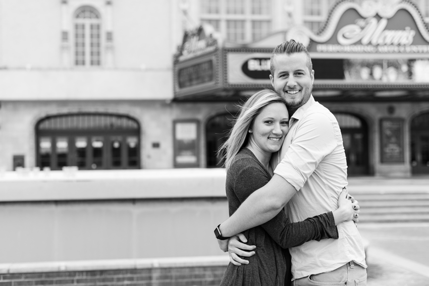 Downtown South Bend Engagement Session Photo