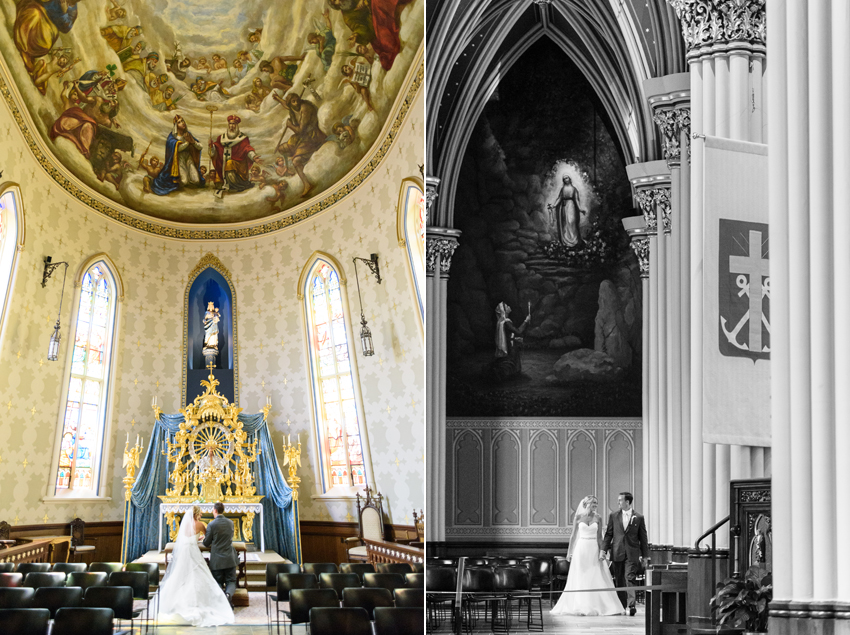 Basilica of the Sacred Heart at Notre Dame Blue Heron Spring Wed