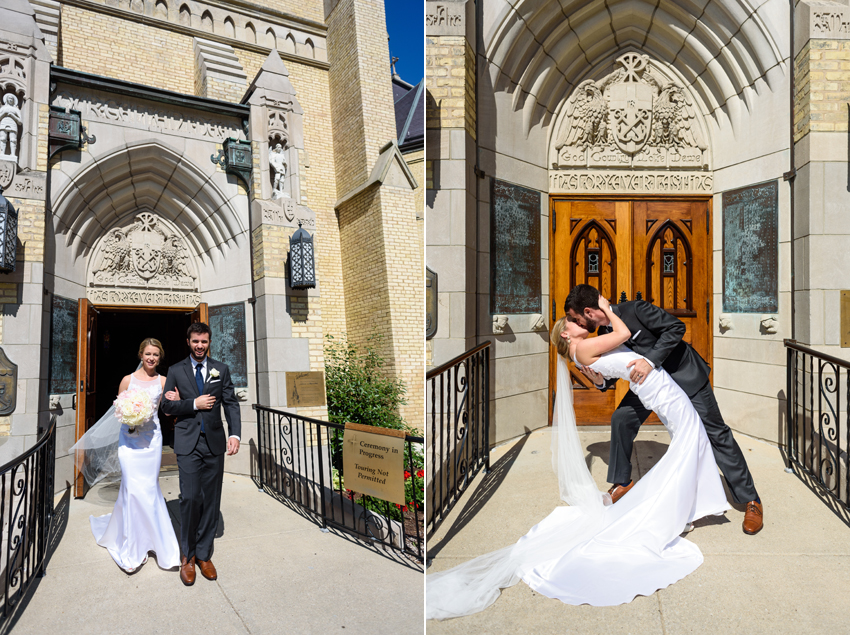Basilica of the Sacred Heart at Notre Dame Summer Wedding Photos