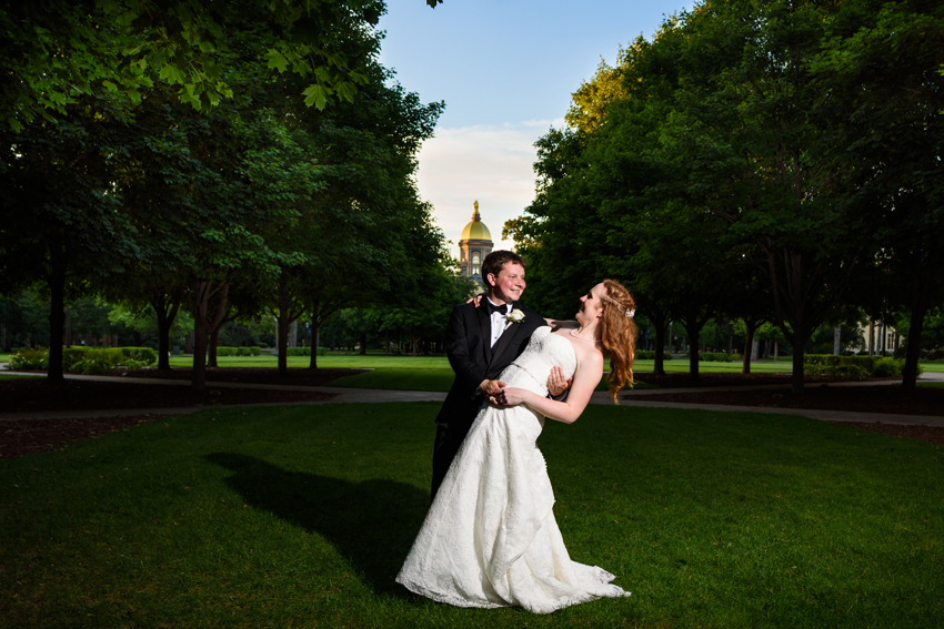 Basilica of the Sacred Heart at Notre Dame Morris Inn Summer Wed