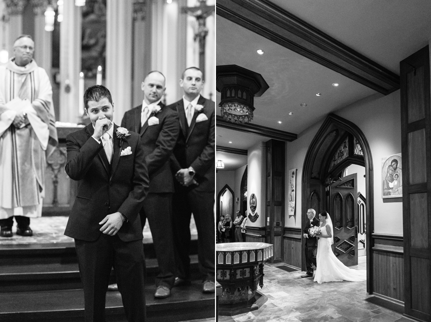 University Notre Dame Basilica South Bend Country Club Fall Wedd