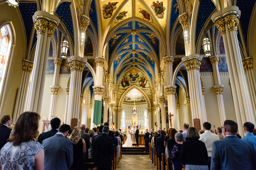 University Notre Dame Basilica South Bend Country Club Fall Wedd