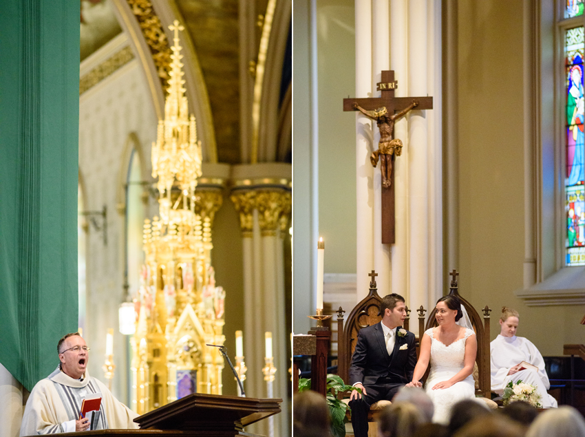 University Notre Dame Basilica South Bend Country Club Fall Wedd