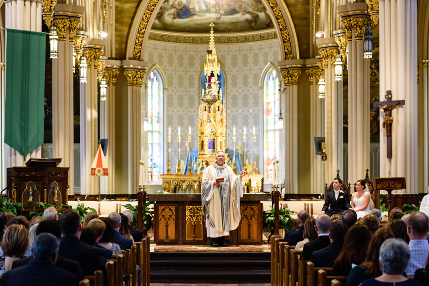 University Notre Dame Basilica South Bend Country Club Fall Wedd