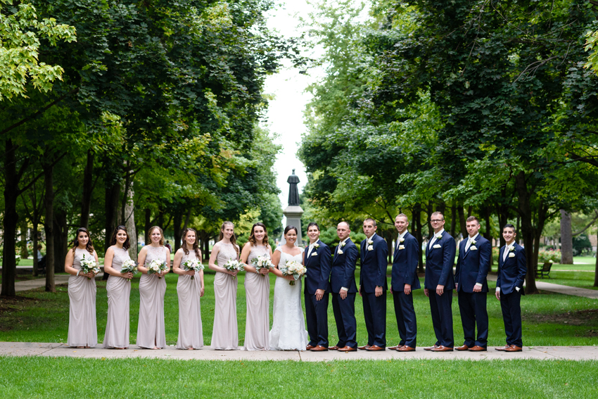 University Notre Dame Basilica South Bend Country Club Fall Wedd