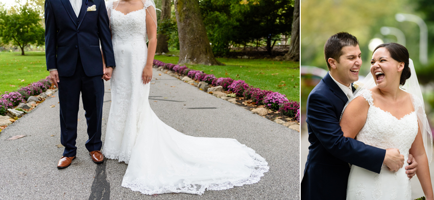 University Notre Dame Basilica South Bend Country Club Fall Wedd