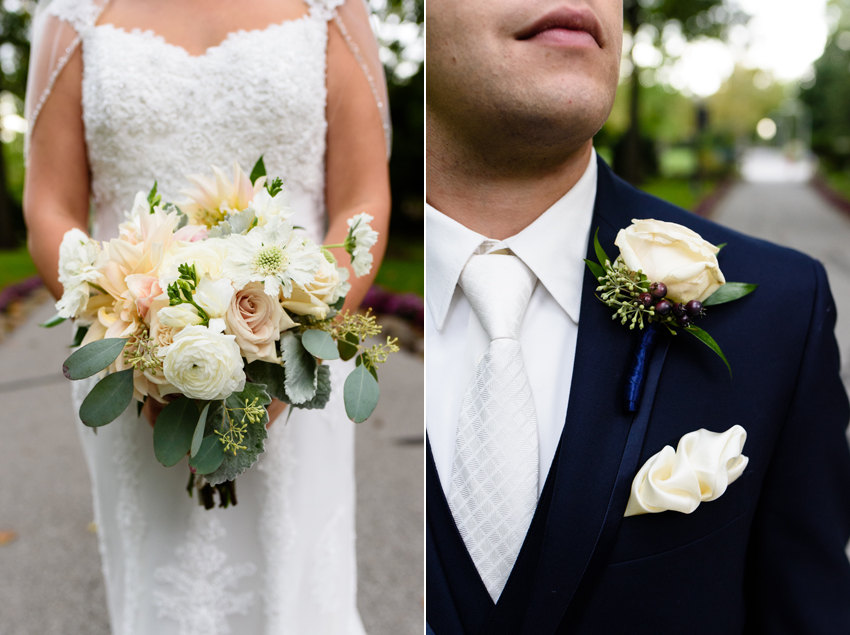 University Notre Dame Basilica South Bend Country Club Fall Wedd