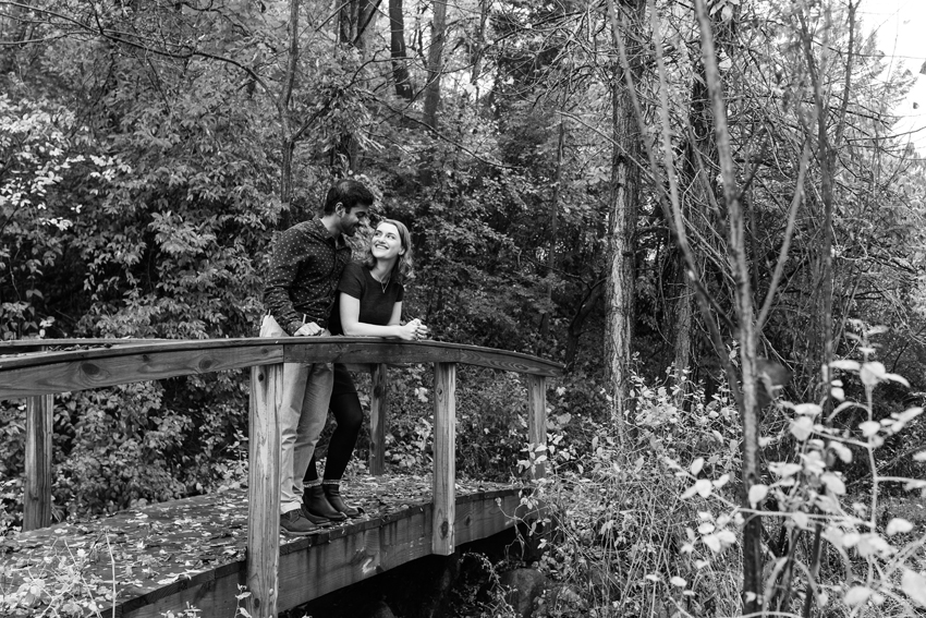 Saint Patricks Park Fall Rain Engagement Photos