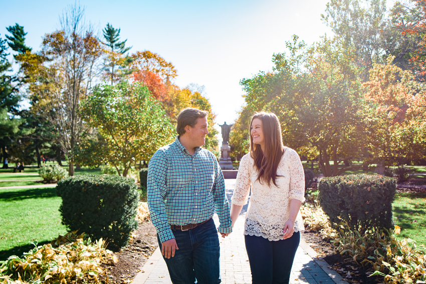 Notre Dame Fall Engagement Photos