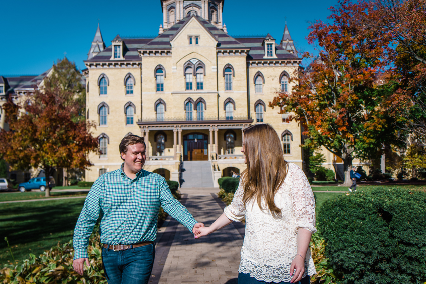 Notre Dame Fall Engagement Photos