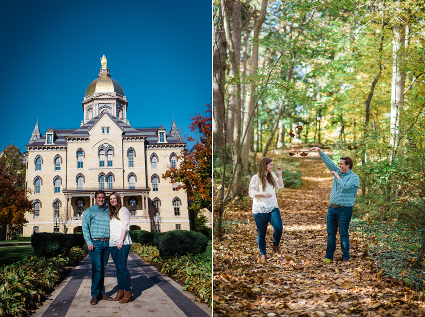 Notre Dame Fall Engagement Photos