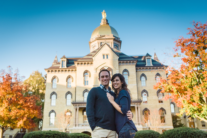 Notre Dame Fall Engagement Photos