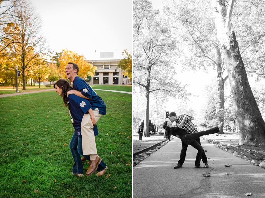 Notre Dame Fall Engagement Photos