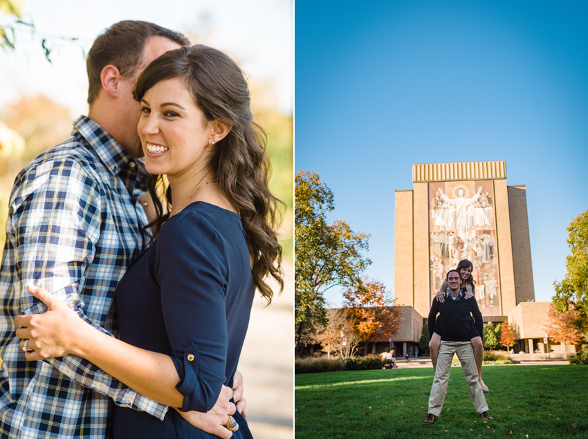 Notre Dame Fall Engagement Photos