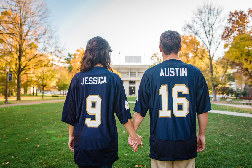 Notre Dame Fall Engagement Photos