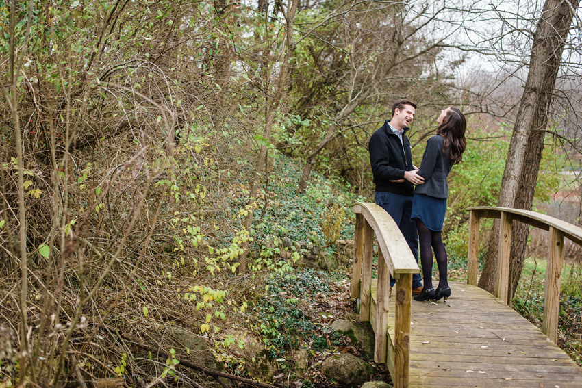 Saint Patricks Park Winter Engagement Photos