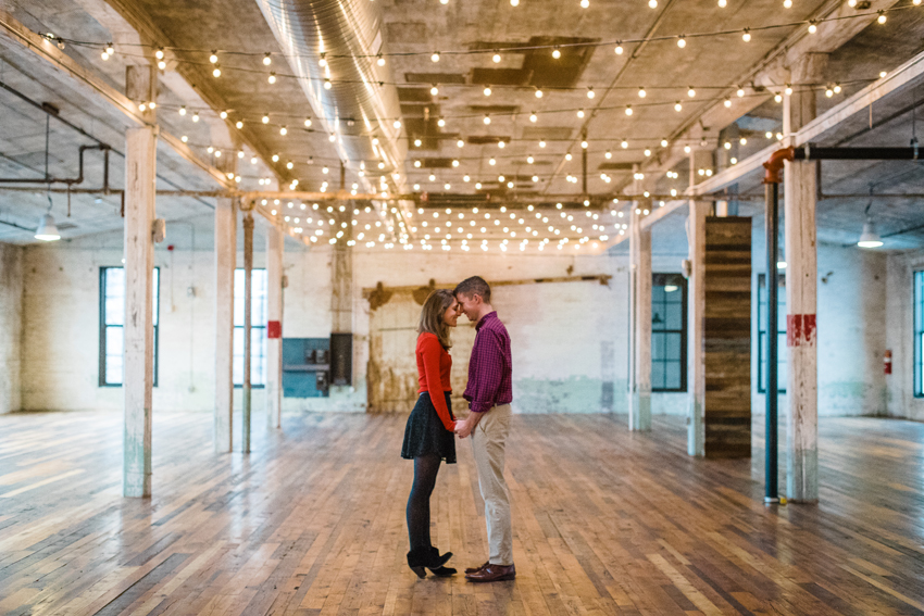 Journeyman Distilliery Winter Engagement Photos