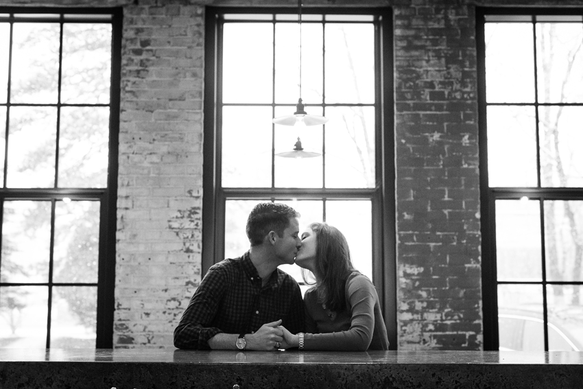 Journeyman Distilliery Winter Engagement Photos