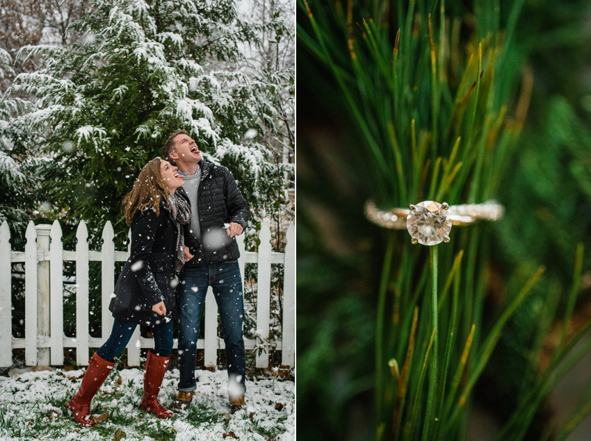 Journeyman Distilliery Winter Engagement Photos