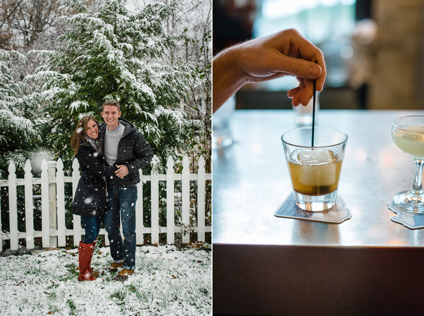 Journeyman Distilliery Winter Engagement Photos