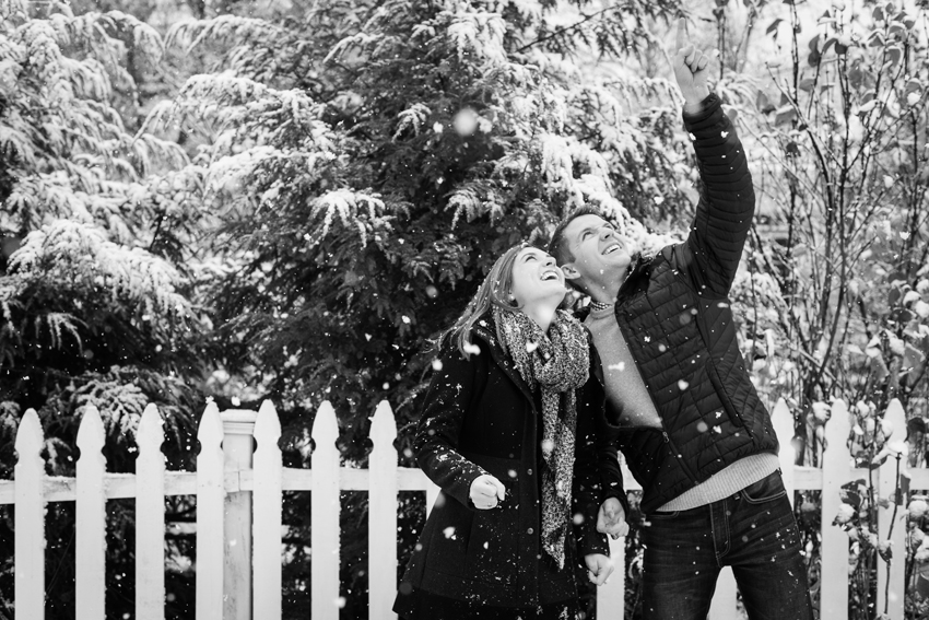 Journeyman Distilliery Winter Engagement Photos