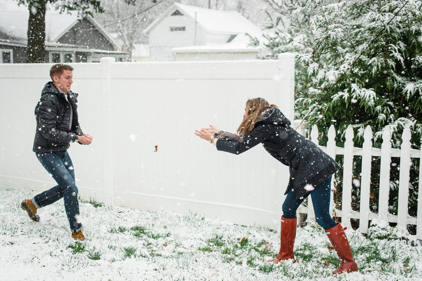 Journeyman Distilliery Winter Engagement Photos