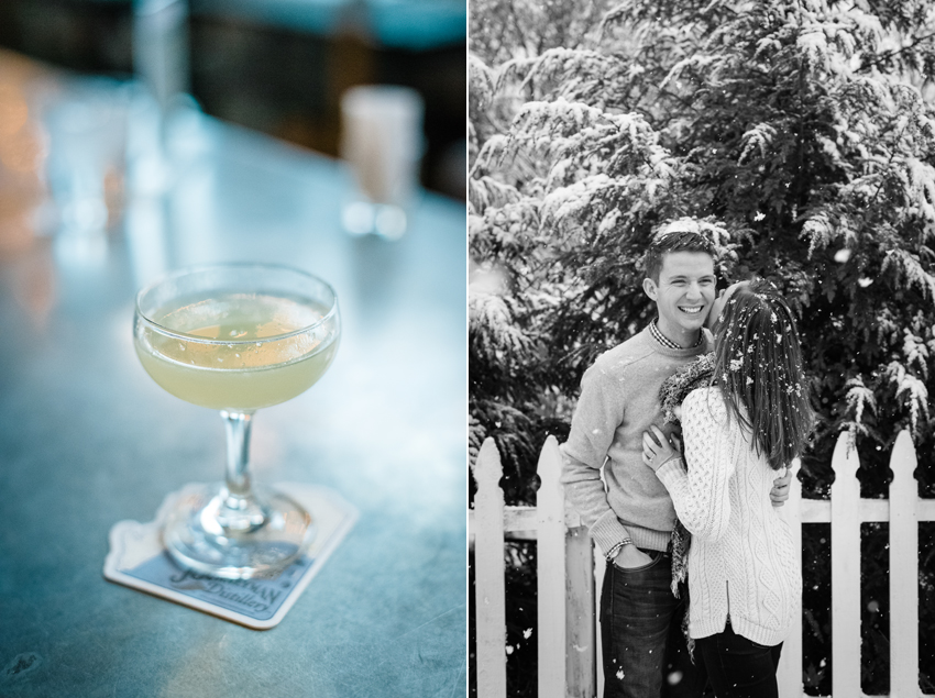 Journeyman Distilliery Winter Engagement Photos