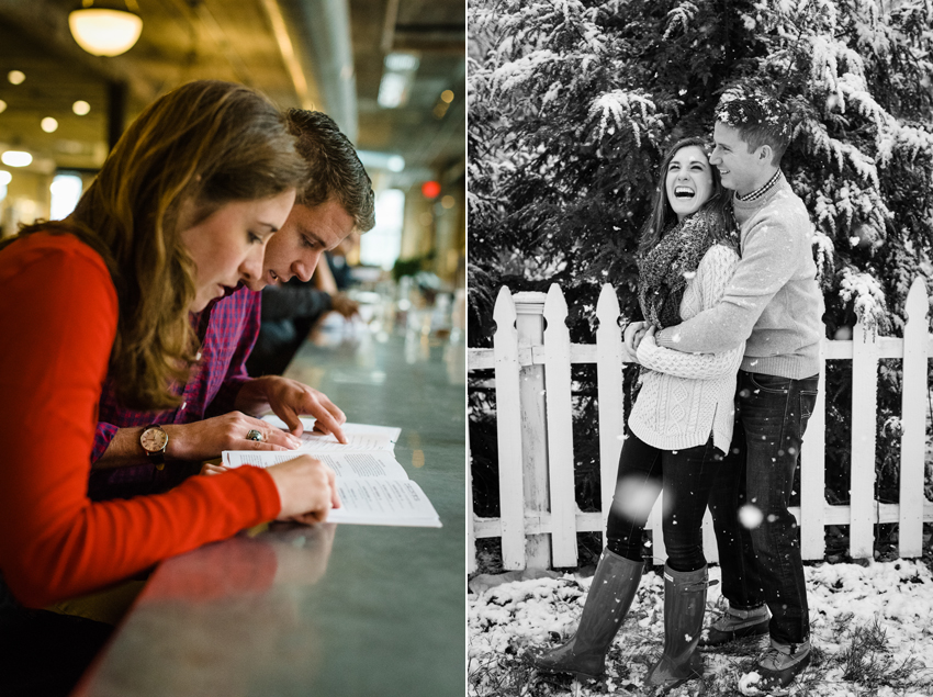 Journeyman Distilliery Winter Engagement Photos