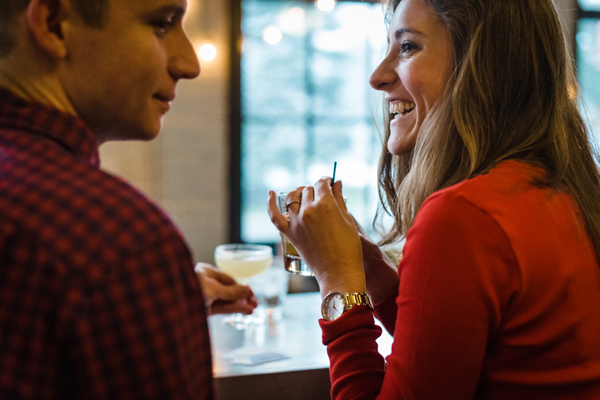 Journeyman Distilliery Winter Engagement Photos