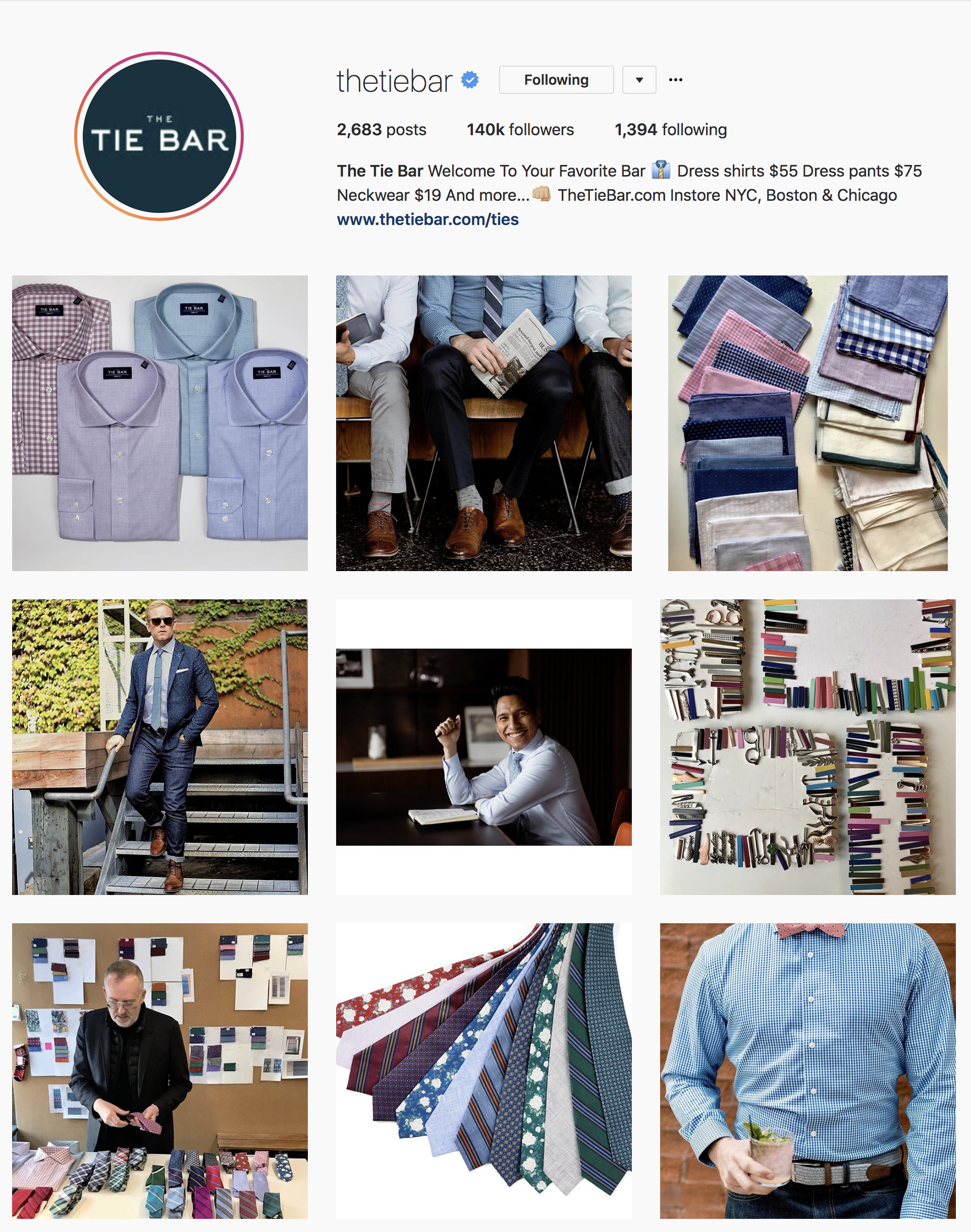 The Tie Bar Instagram