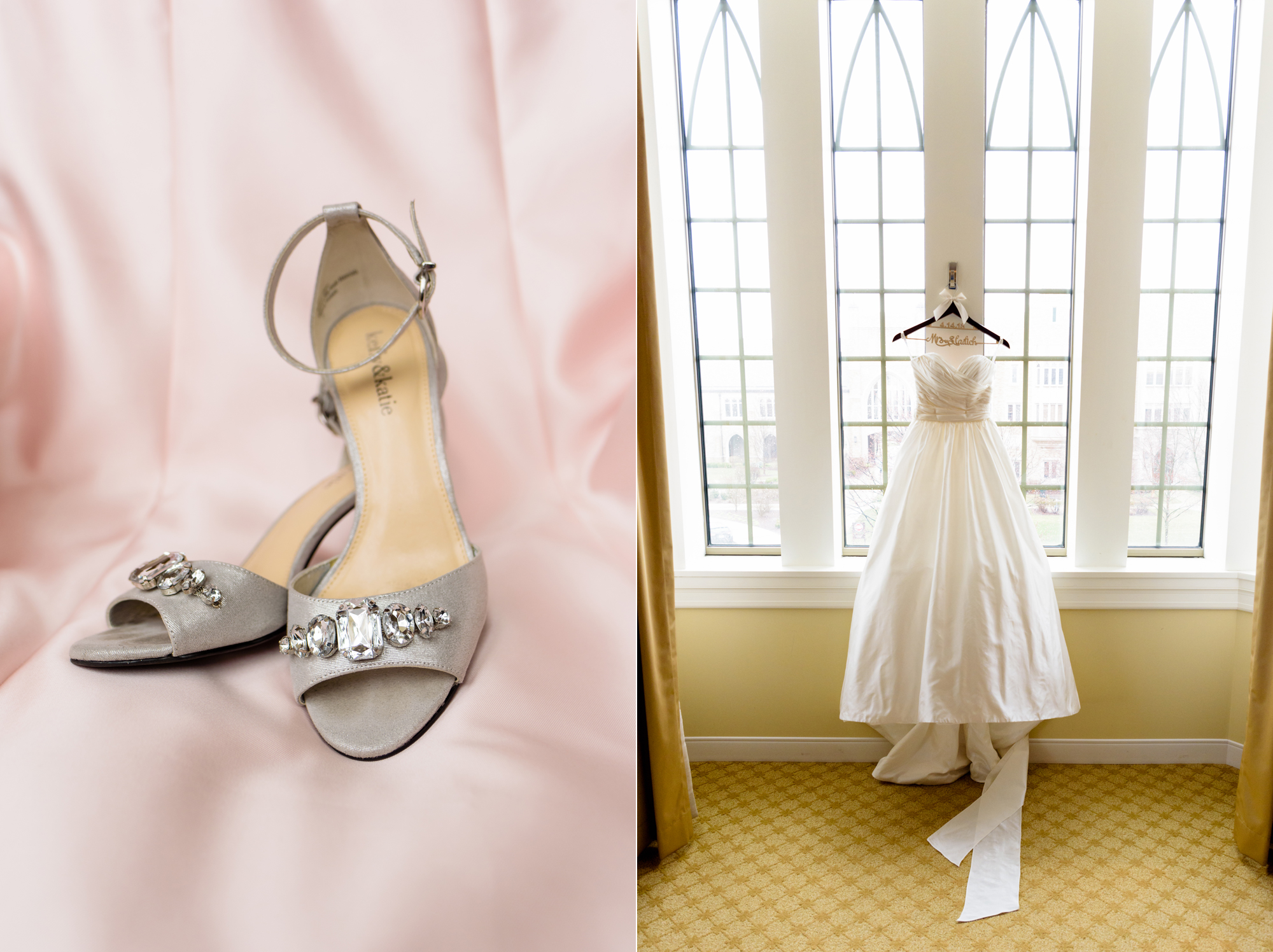 silver wedding shoes