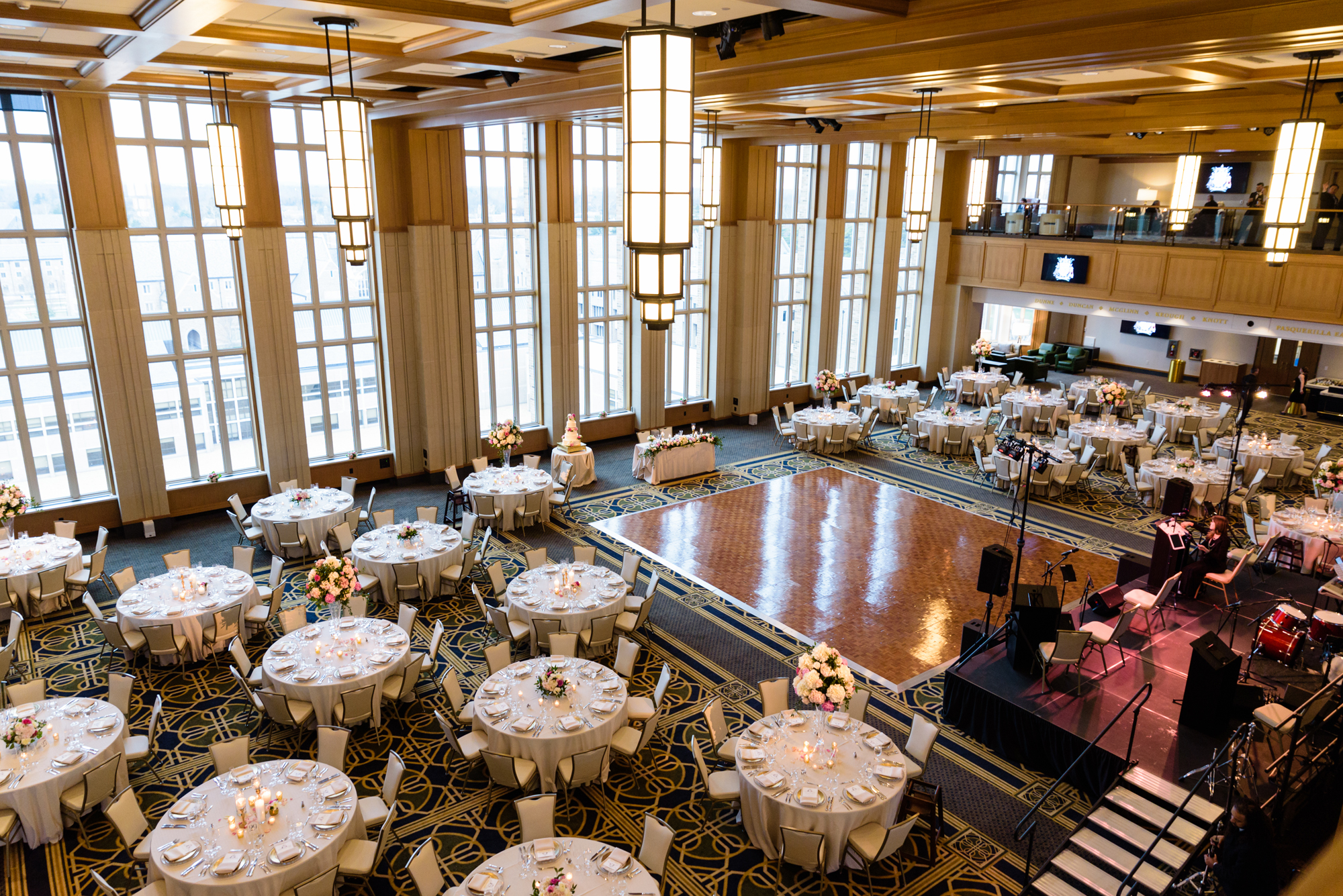 Reception at Dahnke Ballroom on the campus of University of Notre Dame