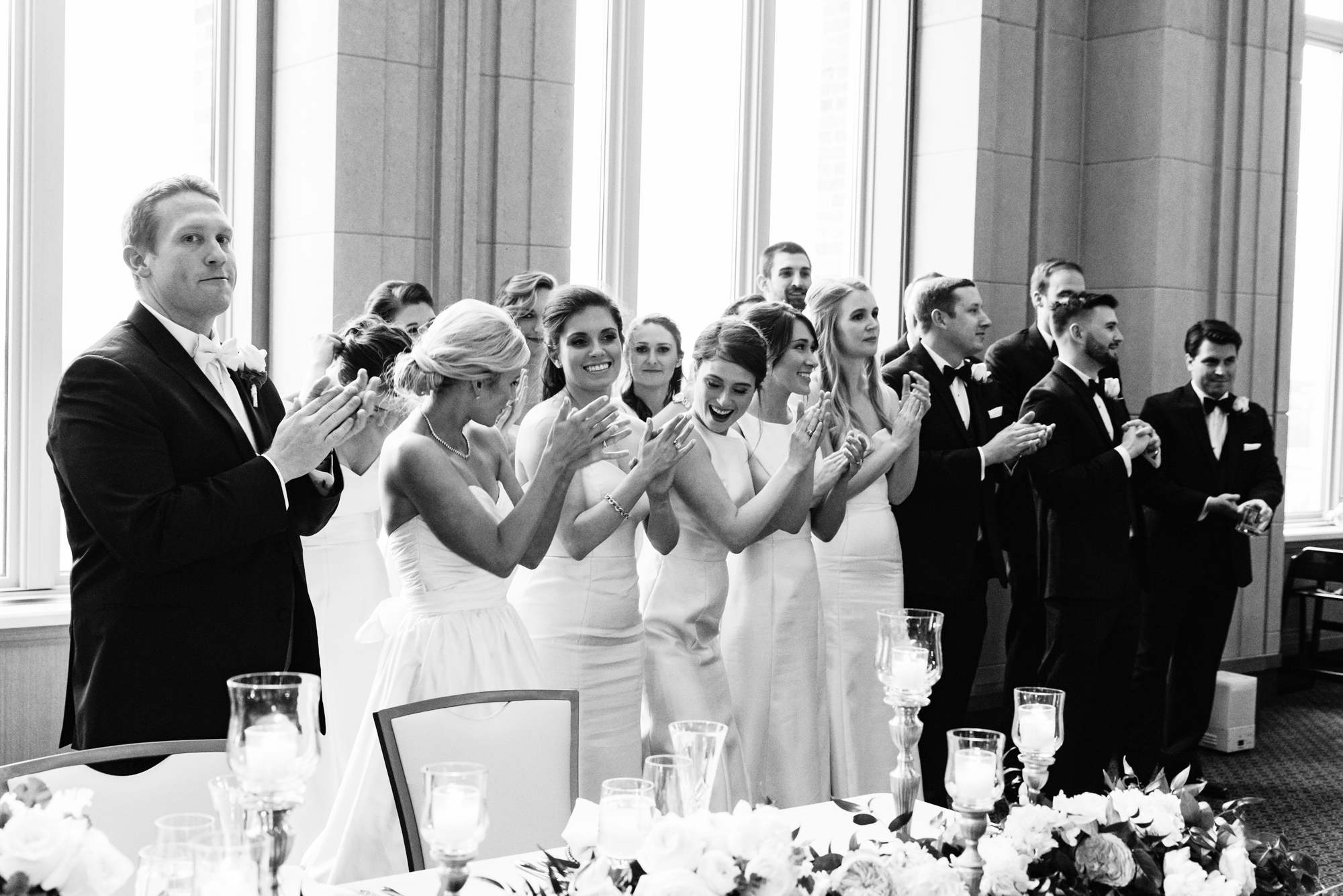 Bridal Party at Dahnke Ballroom on the campus of University of Notre Dame