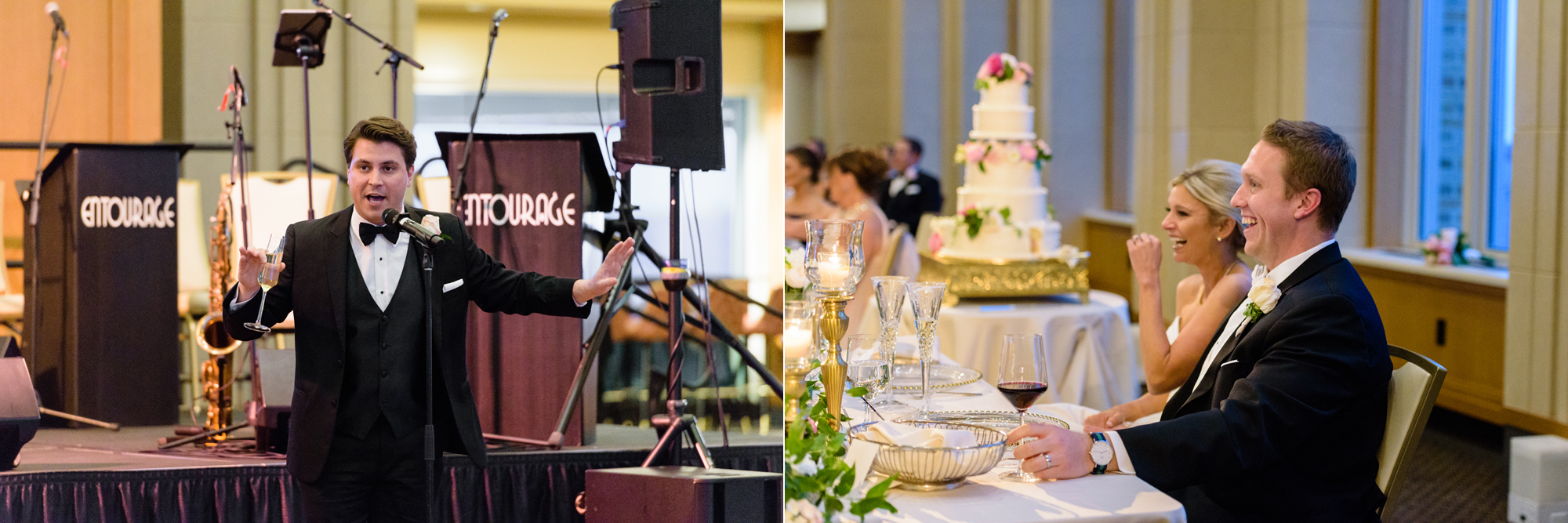 Best Man toast at Dahnke Ballroom on the campus of University of Notre Dame