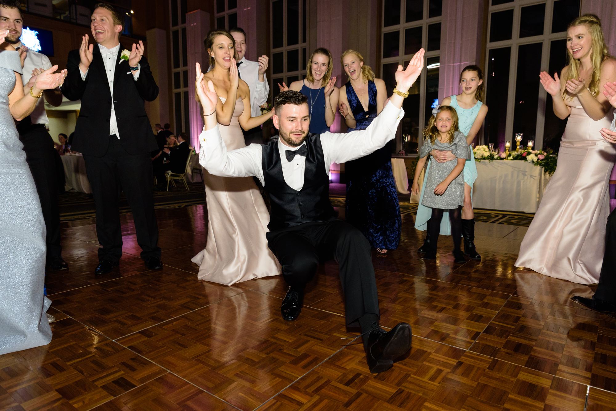 Wedding Reception at Dahnke Ballroom on the campus of University of Notre Dame