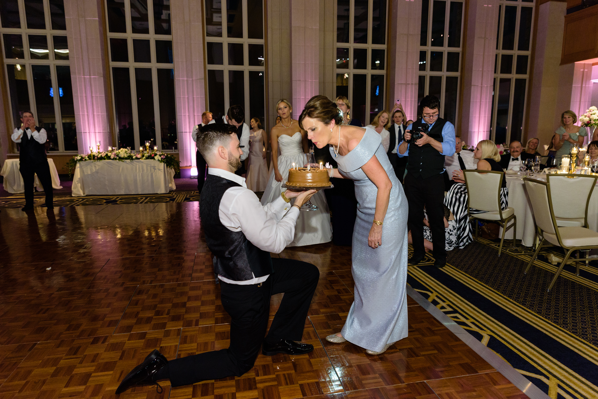 Wedding Reception at Dahnke Ballroom on the campus of University of Notre Dame