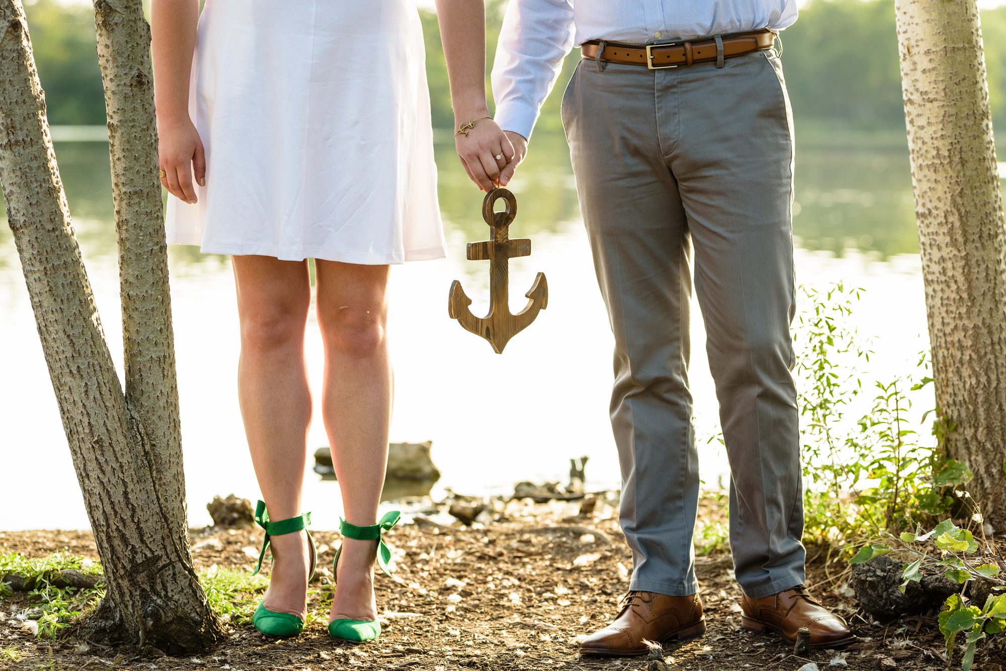 anchor as a prop in an engagement session