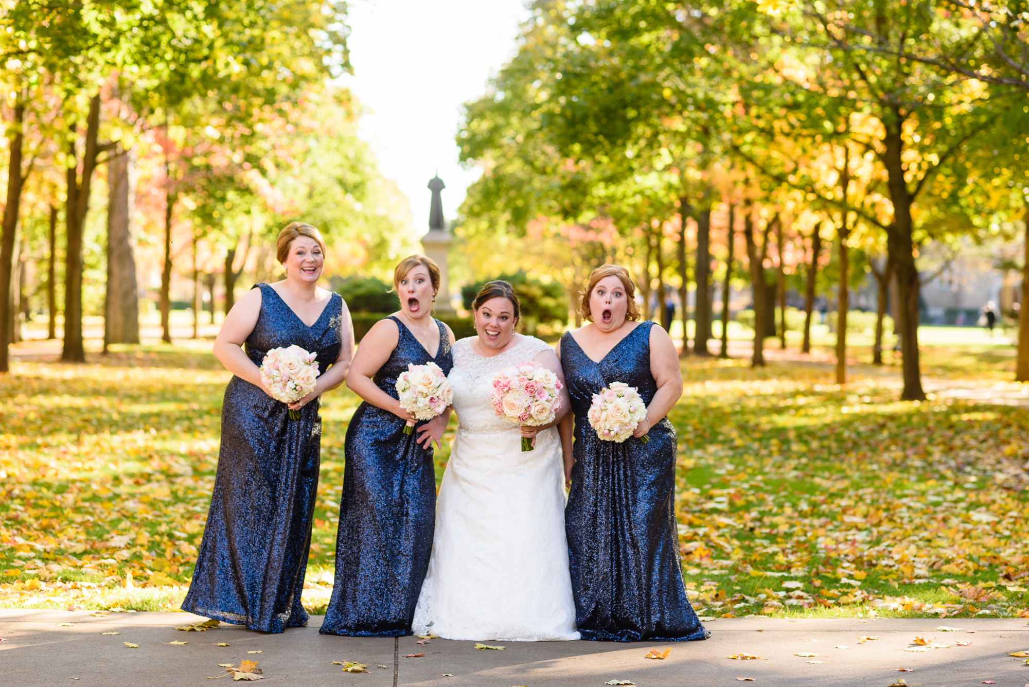 navy blue sparkle bridesmaid dresses by Adrianna appeal