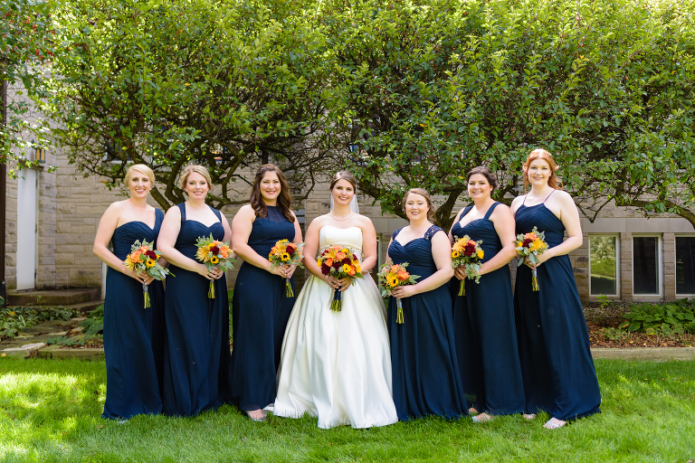bill levkoff navy blue bridesmaid dress