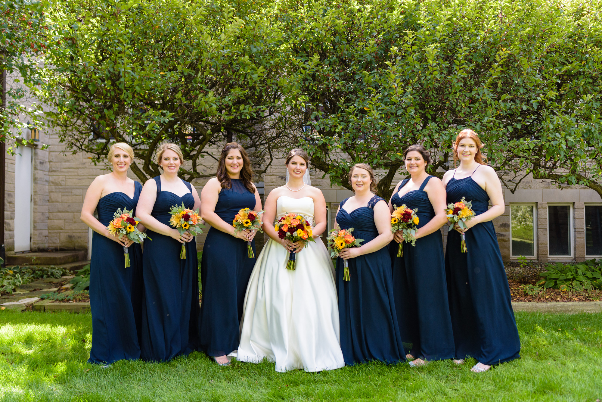 navy blue bridesmaid