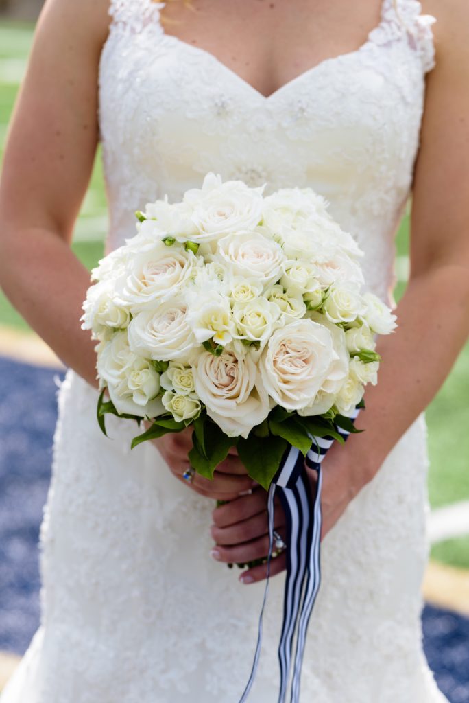 Bridal bouquet made by Poppies by Polly with roses and garden roses