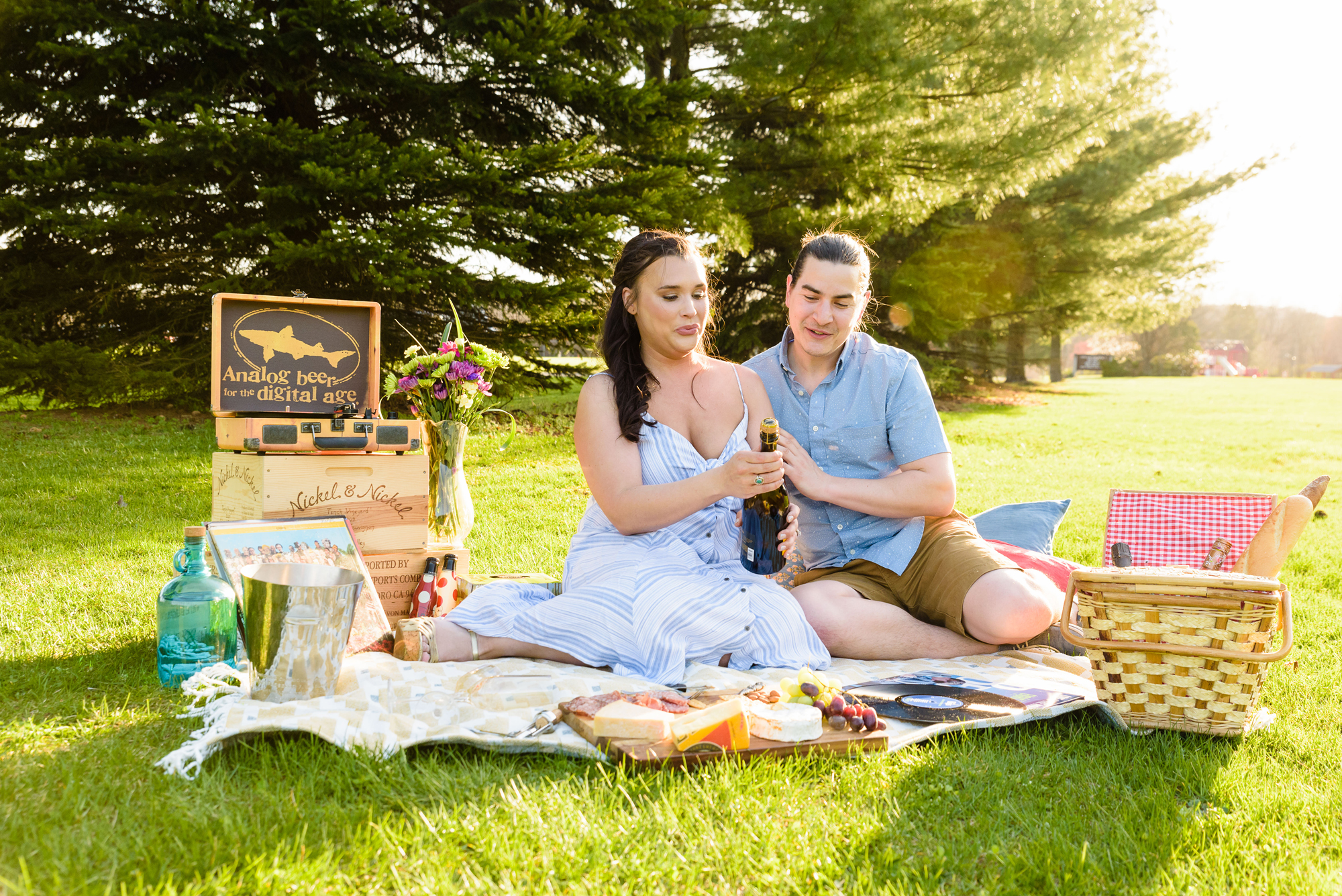 picnic styled engagement session at St Patrick's Park